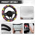 thumbnail image 4 of Uorisanigo Floral Print Steering Wheel Cover for Women Modern Car Steering Wheel Protector for SUV Vehicle Sedan Breathable Car Steering Wheel Cover for Winter Car Decor Gift for Holiday, 4 of 8