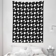 thumbnail image 1 of Geometric Tapestry, Abstract Contemporary Art of Continuous Polygonal and Rounded Shapes, Wall Hanging for Bedroom Living Room Dorm Decor, 60W X 80L Inches, Charcoal Grey and White, by Ambesonne, 1 of 2