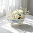 thumbnail image 6 of Wicker Stroller Basket, Doll Carriage Candy Basket, Pushcart Planter Basket for Baby Shower Centerpiece Candy Storage Party Decor, 6 of 6