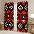 thumbnail image 2 of Manfei Southwestern Aztec Blackout Curtains, , Orange Black Curtains Pack of 2 (42x84 Each), 2 of 6