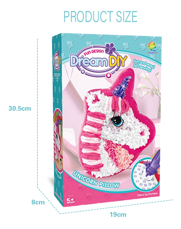 Funny Pillow DIY Kits Arts and Crafts Doll for Valentine Day Christmas Birthday Educational toys Decor