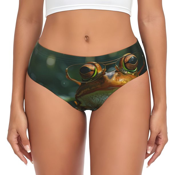 Balery Intellectual Frog Pond Ropa Interior de Algodón para Mujer con Dibujo – Braguitas Cómodas y Elásticas, Estilo Clásico-X-Large