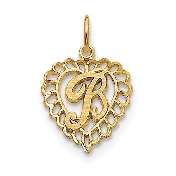 14k Initial B Charm