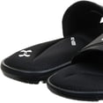 thumbnail image 5 of Under Armour Men's Adjustable Strap Memory Foam Ignite VI Slide Sandals (Black/White, 10), 5 of 13
