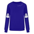 thumbnail image 5 of cocolona Halloween Sweatshirts for Women Fall Winter Crewneck Long Sleeve Graphic Tops Casual Lightweight Oversized Sweatshirt, 5 of 6