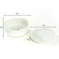 thumbnail image 4 of K-Cliffs 6.3 inch Round Minimalist White Ceramic Succulent Planter Pot  Bowl Tub with Saucer, 4 of 8