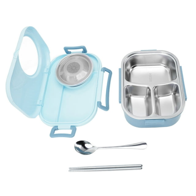 Bento Lunch Box, Camera Shaped Leakproof Reusable Removable Stainless Steel Compartment 1450ml Bento Containers For School Brown,Green,Pink,Beige,Yellow,Light Blue