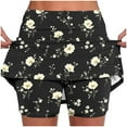 thumbnail image 2 of Njagoc3 Womens High - Waisted Drawstring Ditsy Floral & Leaf Print Shorts - Cute Breathable for Summer Garden Gatherings, 2 of 6