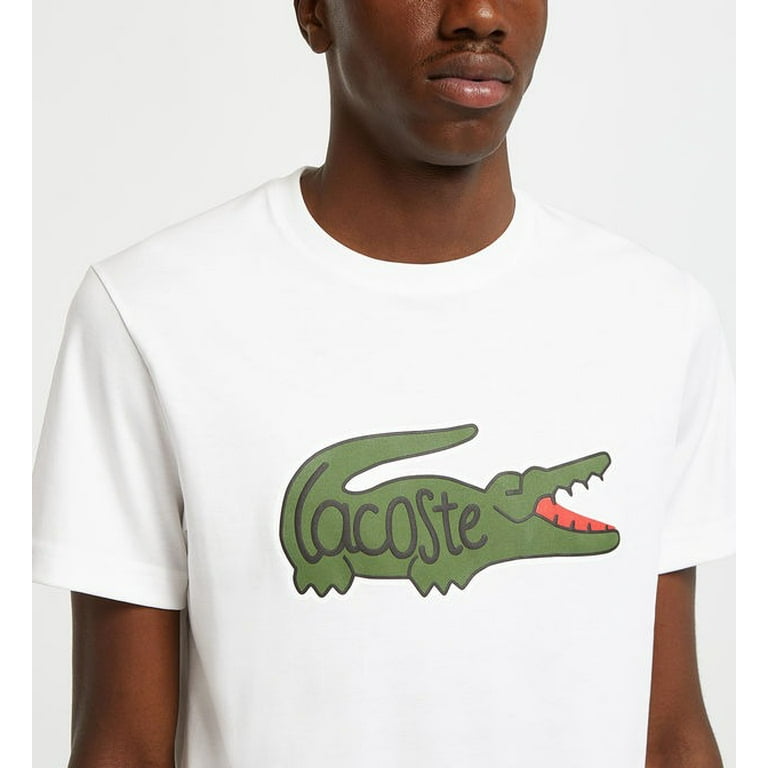 Lacoste ホワイト Tシャツ ラコステ LACOSTE 【オンライン限定】LACOSTE オーバーサイズ