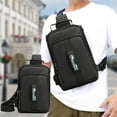 thumbnail image 4 of under $5 Usloyux Sling Backpack Bag, Crossbody Shoulder Bag Travel Hiking Daypack Chest Bag with Front Square Pocket&USB Charging Port, 4 of 6