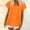 Orange, variant on Pincandy Fashion Women's Casual Solid Color Short-Sleeved Round Neck Blouse Shirts,Army Green,4XL