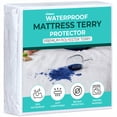 thumbnail image 1 of Beddora Queen Mattress Protector Waterproof, 200 GSM Terry Mattress Cover, Breathable Fitted Bed Protector with 17 Inch Deep Pocket, White, 1 of 7