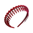 thumbnail image 3 of opvise Women Headband Wave Shape Teeth Anti-slip Solid Color Elastic Hair-fixed Soft Edge Narrow Daily Hair Hoop Hair Accessory A, 3 of 8