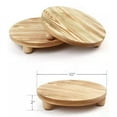 thumbnail image 5 of Round Pedestal Riser Board Wood Display Board Pedestal Board Pot Flower Pedestal Riser Holder for Indoor Outdoor Display, 5 of 7