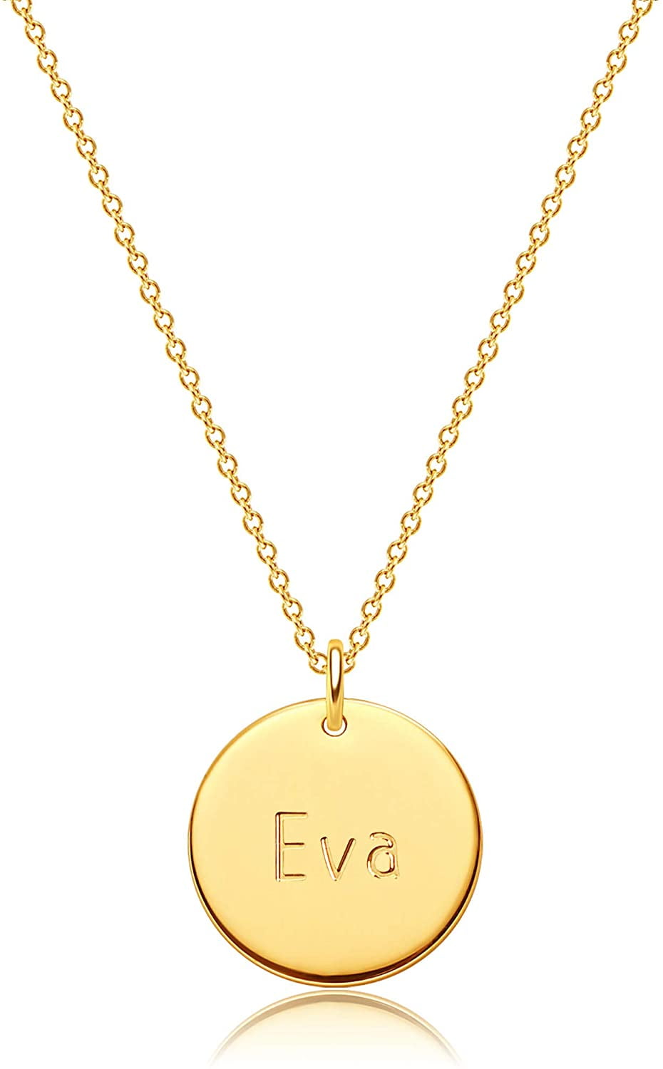 Personalized Name Disc Pendant Necklace 