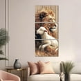 thumbnail image 3 of Christian Bible Verse Canvas Wall Art Religious Lion King Poster Print Office spirational Wall Decor for Living Room Kitchen Decor（Only canvas）, 3 of 6
