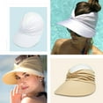 thumbnail image 5 of CoCopeaunts Visors for Women Sun Hat Beach Hat Wide Brim Hats Sun Visor UV Protection Elastic Empty Top Hiking Travel Jogging Cap, 5 of 8