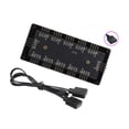 thumbnail image 1 of MERIGLARE Hub with Cable 10 Hub Splitter PC RGB Fan LED Strip Light RGB Fan Hub 12V 4pin, 1 of 8