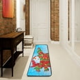 thumbnail image 3 of SKYSONIC 2X6 Feet Happy Red Snowman Runner Rug with Rubber Backing, Winter Snowfall Non Slip Entryway Rug Runner Washable Soft Area Rug Carpet for Hallway Bedroom Kitchen Decor, 3 of 6