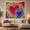 Tie Dye Hearts, variant on Pink Heart in Psychedelic Spiral with Rainbow Tie-Dye, Energetic Boho for Wall Art Lovers, Abstract Decor Piece, Housewarming Gift, Tapestry Wall Hanging for Bedroom and Living Room