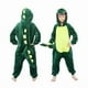 thumbnail image 1 of Mono de pijama de franela de felpa azul con puntadas Kigurumi, 1 of 3