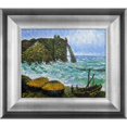 thumbnail image 1 of Rough Sea at Etretat with Athenian Silver Frame 8"X10", 1 of 3