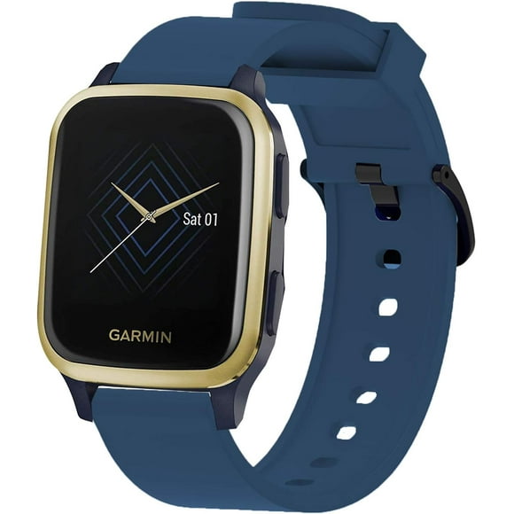 shiyou-Compatible with Garmin Venu Sq Bands, Quick Release Watch Soft Silicone Sport Band Compatible with Garmin Venu Sq/Venu Sq 2/ Garmin Venu/Garmin Venu 2 Plus/Forerunner 245 Smartwatch (Blue)