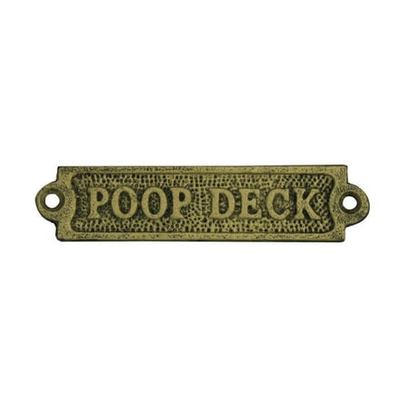 Door Plaques For Home Rustic Gold Cast Iron Poop Deck Sign 6