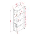 thumbnail image 5 of Carnsile 4-Shelf Metal Open Bookcase, Sand White, 5 of 5