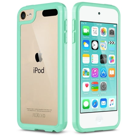 iPod Touch 6th Generation Case,iPod Touch 7 Case, iPod 5 Case, ULAK Clear Hybrid Flexible Soft TPU Case Shock Absorbing Hard Plastic Cover for iPod Touch 6, 5th & 7th (Best Protective Case For Ipod Touch 5)