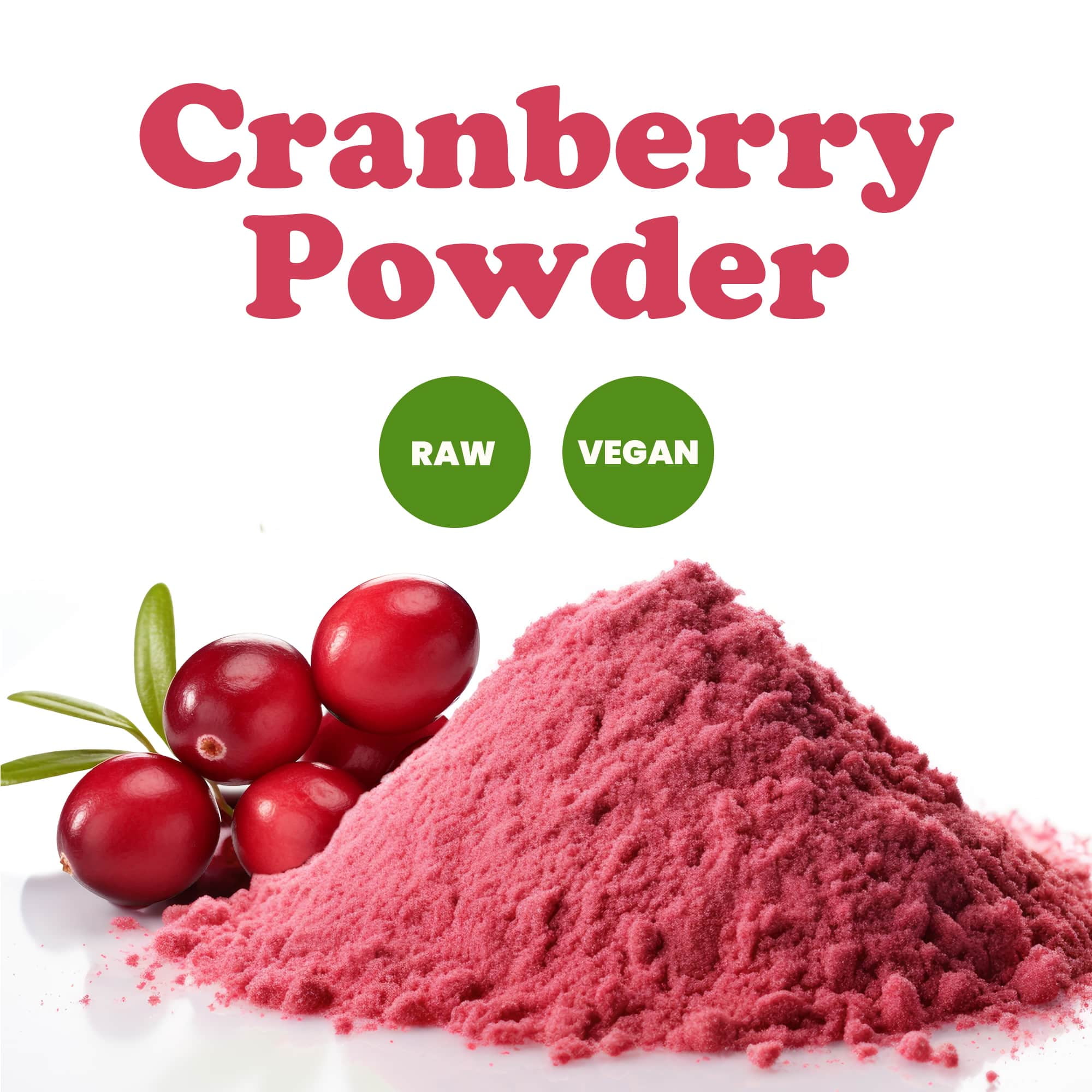 Cranberry Juice Powder, 2 Pounds – Spray-Dried Powder Made from Whole Fruits – by Food to Live