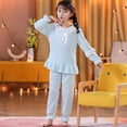 thumbnail image 2 of Pijamas de encaje de franela para niños, Conjunto de pijama de Navidad para niñas, ropa de dormir gruesa de princesa, pijamas cálidos de lana Coral, 2 of 4
