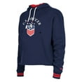 thumbnail image 2 of Women's 5th & Ocean by New Era Navy USWNT Athleisure Cropped Fleece Pullover Hoodie, 2 of 3
