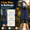 thumbnail image 3 of 4-pack solar camping lanterns, portable LED solar USB chargeable lantern flashlight, emergency hanging light bulb, suitable for indoor and outdoor, home power outage, hiking, hurricanes (4-pack), 3 of 4