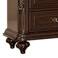 thumbnail image 4 of Maykoosh Modern Minimalism 30" 3-Drawer Engraved Wooden Nightstand - Brown Finish, Stylish Storage Solution for Bedroom Essentials and Decor!, 4 of 5