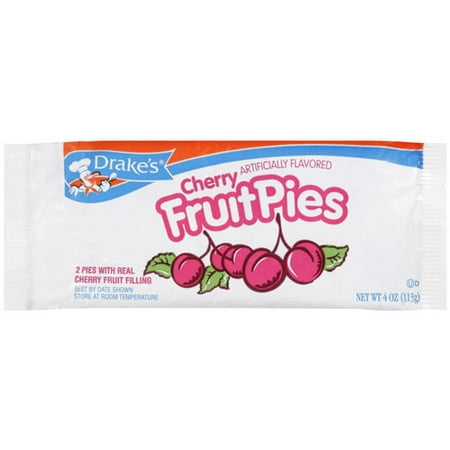 Interstate Brands Drakes Fruit Pies, Cherry, 4 oz