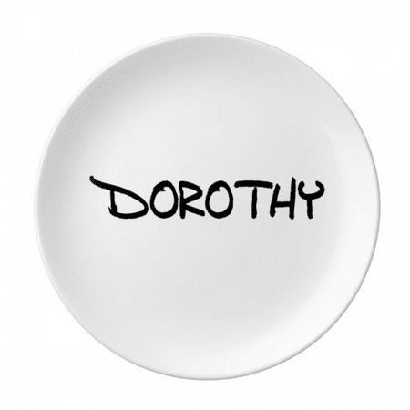 

Special Handwriting English Name DOROTHY Plate Decorative Porcelain Salver Tableware Dinner Dish