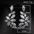 thumbnail image 2 of EOEMY Fashion Cubic Zircon 925 Silver Filled Stud Earring Women Wedding Jewelry Gift, 2 of 4