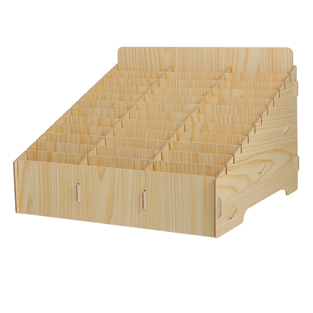 KAKOWELY phone holder classroom Office Mobile Phone Organizing Box Temporary Wooden Multi-grid Phone Box Cellphone Management Box Wooden Multi-grid Phone Storage Box For Office School