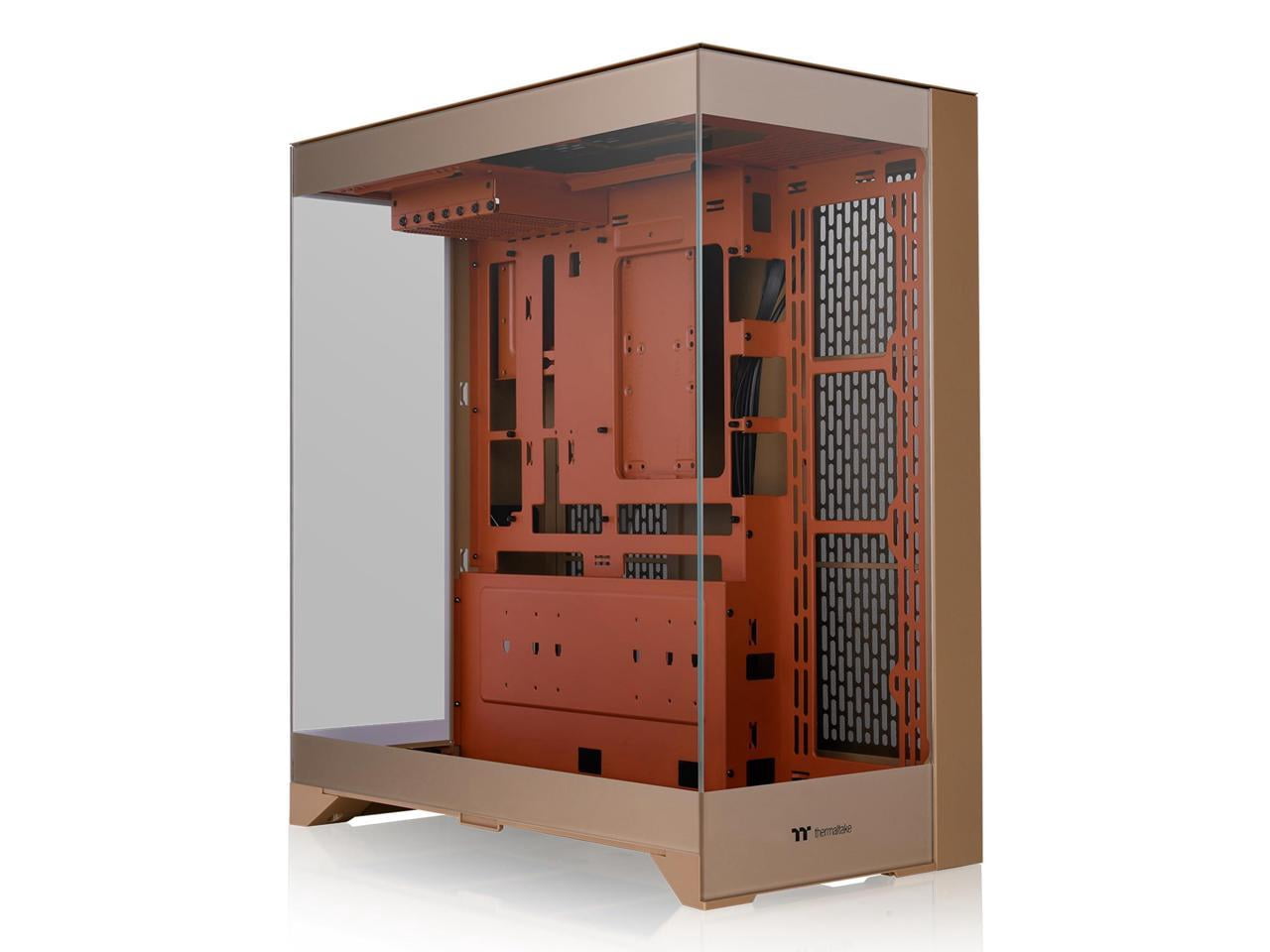 Thermaltake CTE E550 TG Gravel Sand Mid Tower ATX Case; 3 Tempered Glass Panels; Hidden-Connector Motherboard Support; Three-Way VGA Installations; Dual Chamber Design; CA-1Z8-00MGWN-00