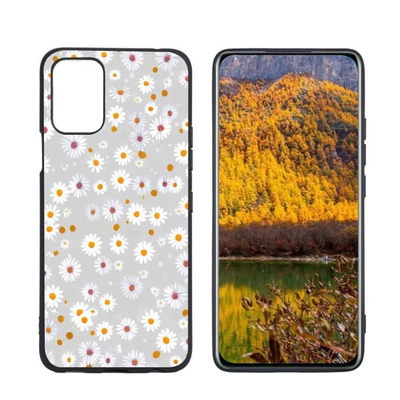 Compatible with LG K53 Phone Case, Daisies Floral 93 Case Men Women, Flexible Silicone Shockproof Case for LG K53