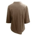 thumbnail image 4 of Hiiyo T-Shirt Femme Manches 3/4 Col Rond T-Shirt Ample Décontracté, Tailles P-TTTG, 4 of 4