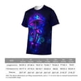 thumbnail image 6 of LAOLIUSN Men's Mushroom Graphic T Shirt, Psychedelic Fantasy Glow Tee, All Over Print Crew Neck Short Sleeve Shirt, S-4XL, 6 of 7