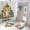 style-412, variant on Personalised Big Dog Doberman 4 Piece Bathroom Rug Set with Shower Curtain with Non-Slip Rugs Toilet Lid Cover And Bath Mat Name & Date - Customized Durable And Waterproof for Bathroom Decor
