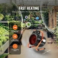 thumbnail image 2 of KFFKFF Greenhouse Warmer, 1500W Rapid Warming with Overload Safety, Dual-Speed Compact Growth Chamber Warmer, Electrical Mobile Heat Fan for Greenhouse, Blossom Area, Work Environment, 2 of 9