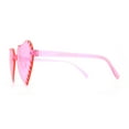 thumbnail image 4 of Girls Child Size Beveled Lens Heart Rimless Sunglasses Pink, 4 of 4