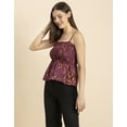 thumbnail image 2 of Moomaya Womens Printed Shoulder Strap Top, Square Neck, Smocked Casual Summer Cotton Top, 2 of 7