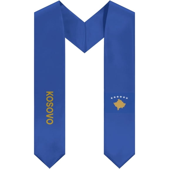 DABOYOZHZH Kosovo Flag Cool Graduation Stole Shawl Sash Honor For Study Aboard International Students