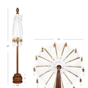 Koyal Wholesale 34 Balinese Umbrella Stand White Moroccan Style Tabletop Centerpiece Decor