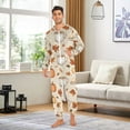 thumbnail image 6 of FORMRS Onesies Pajama for Adults Unisex Hoodie Winter Jumpsuit One Piece Sleepwear, Sizes S-2XL, Fall Mug Pattern, 6 of 7